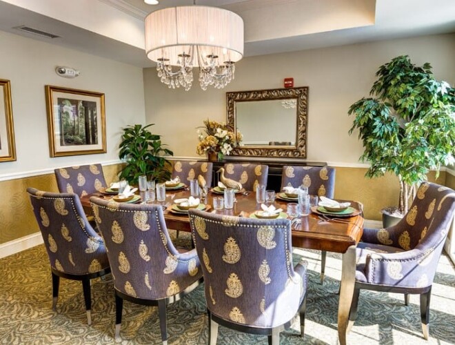 This is a fancier dining area in Meadow Brook
