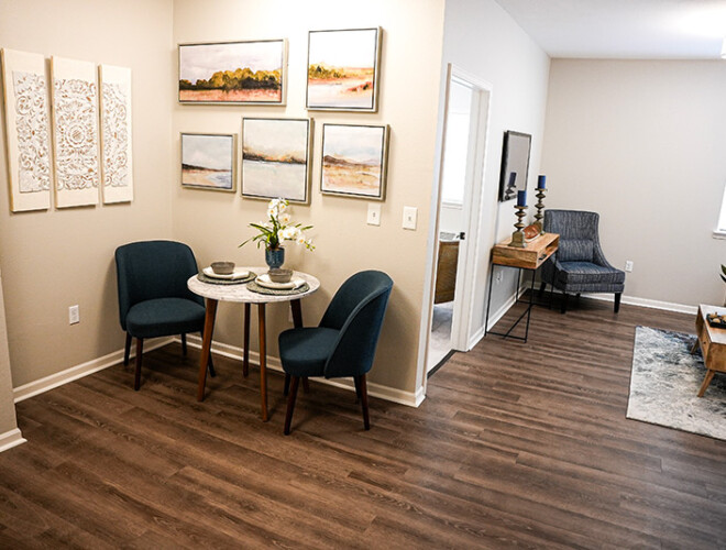 This is the floor and design of the Meadow Brook spaces